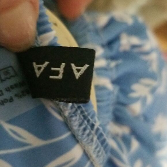 VOLAFA Women's Triangle Bikini String Swimsuit Print Tie Smocked Ruched Two Piec - Picture 7 of 14